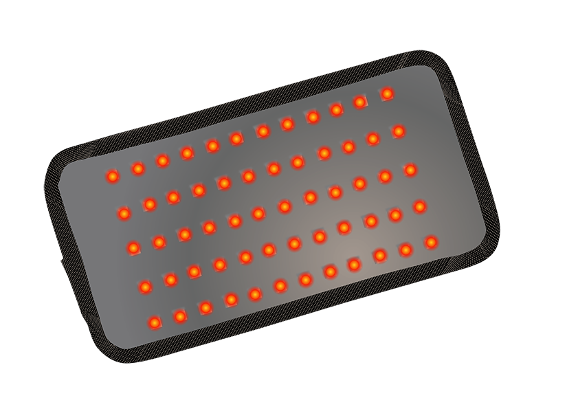 LightMap, a rectangular infrared mat equipped with several small red LED lights.