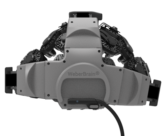 Ansicht des neuen Laserhelms mit dem Namen WeberBrain®.