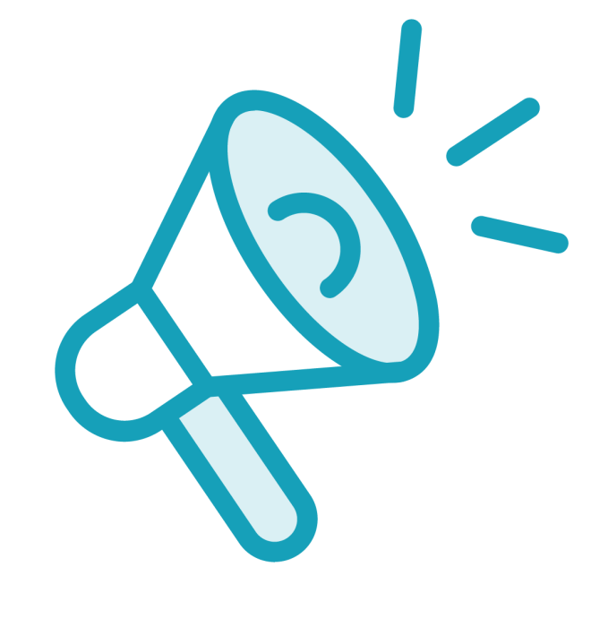 Türkises Icon mit Mikrofon